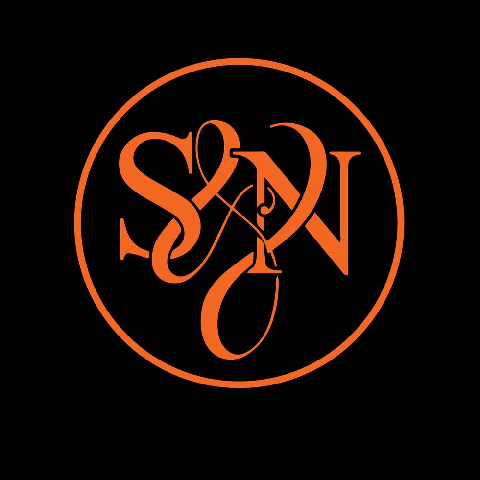 Alphabet letters Initials Monogram logo SN, NS, S and NYS or N and S free to downloads designs vector
