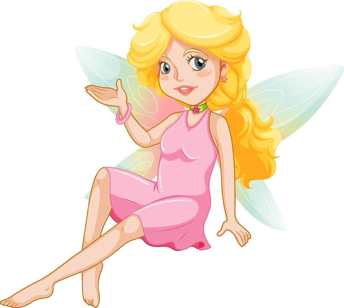 Beauty fairy on a white background vector