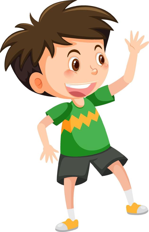 Happy boy cartoon character vector