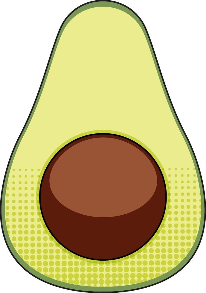 aguacate sobre fondo blanco vector