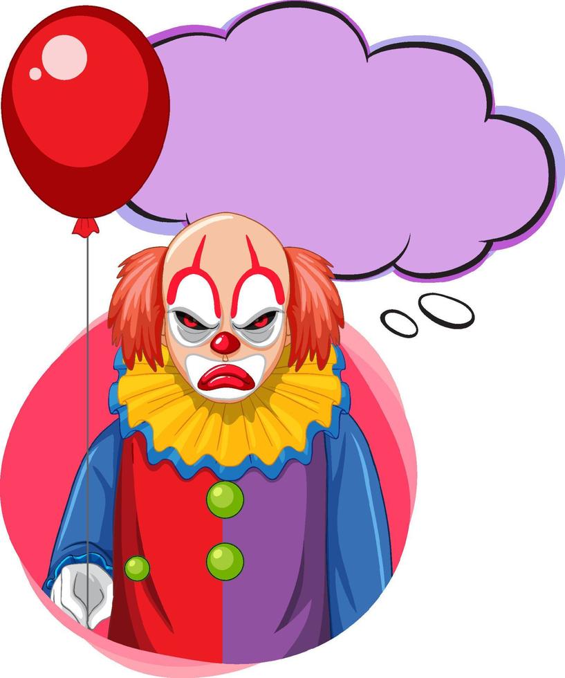 Clown with bubble speech vector