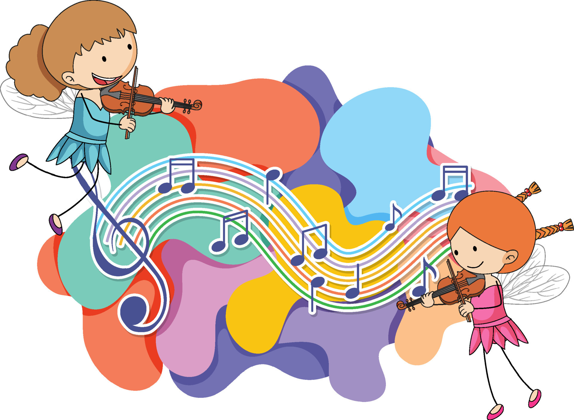 Kids Play Music Vector Art PNG Images