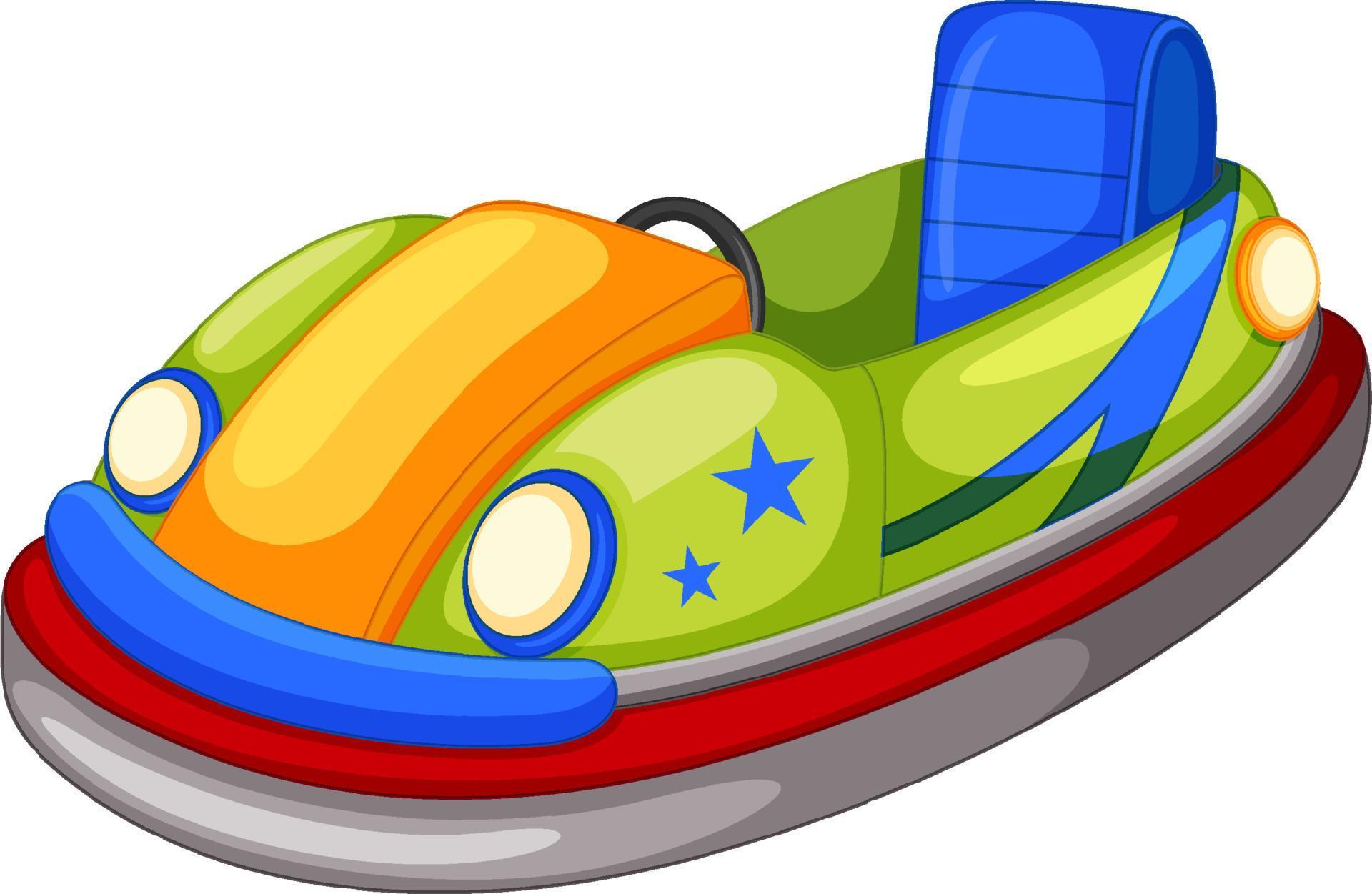 Cartoon bumper car on white background 7498808 Vector Art at Vecteezy