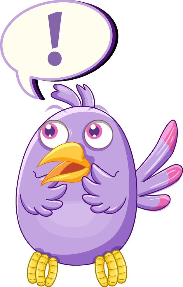 pájaro con plumas moradas vector