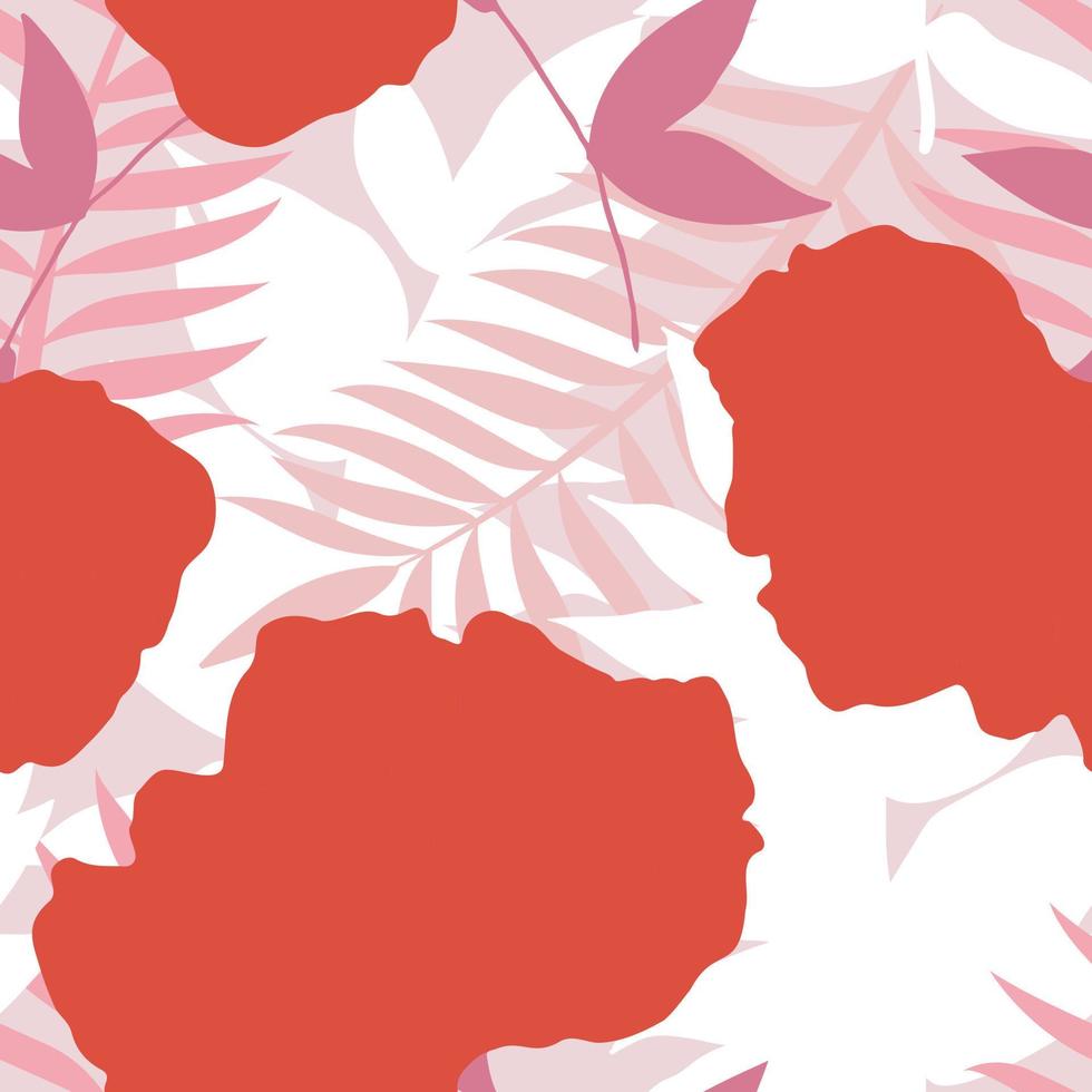 Seamless pattern with spring flowers and leaves. Hand drawn background. floral pattern for wallpaper or fabric. Botanic Tile. vector