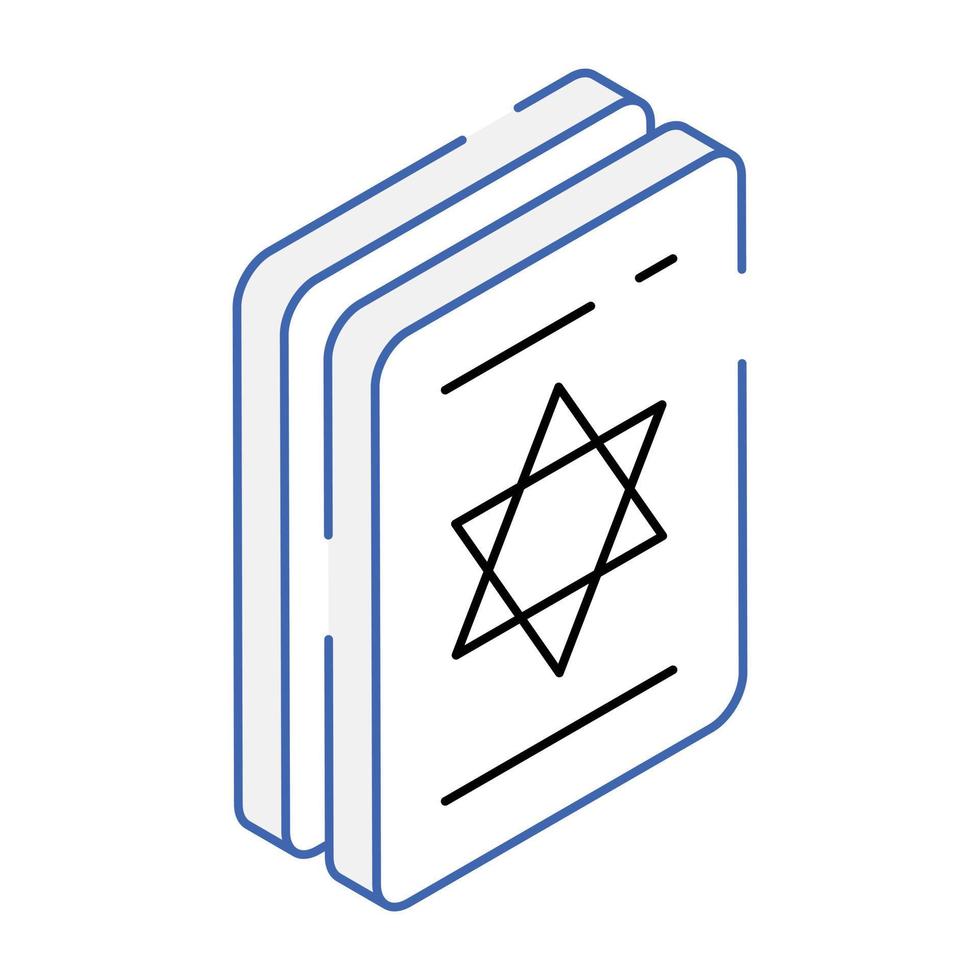 An editable isometric icon of magic cards vector