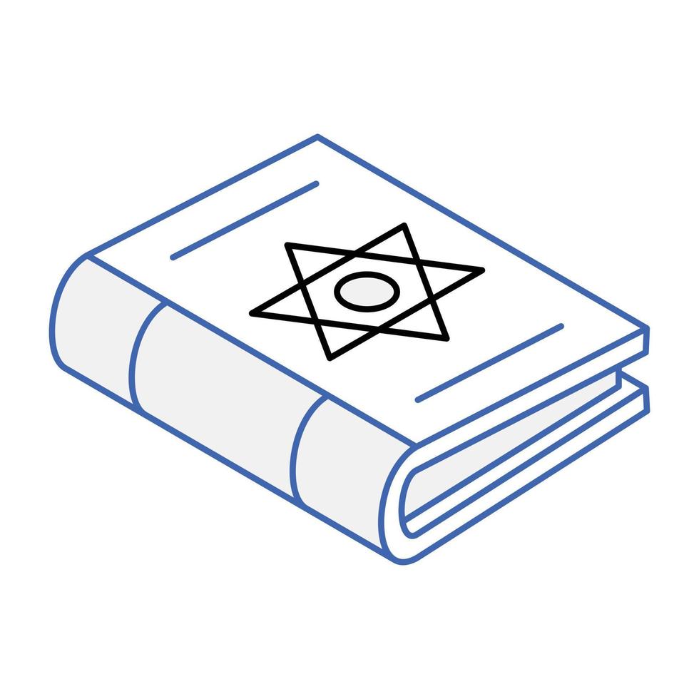 Get this isometric icon of spell book vector