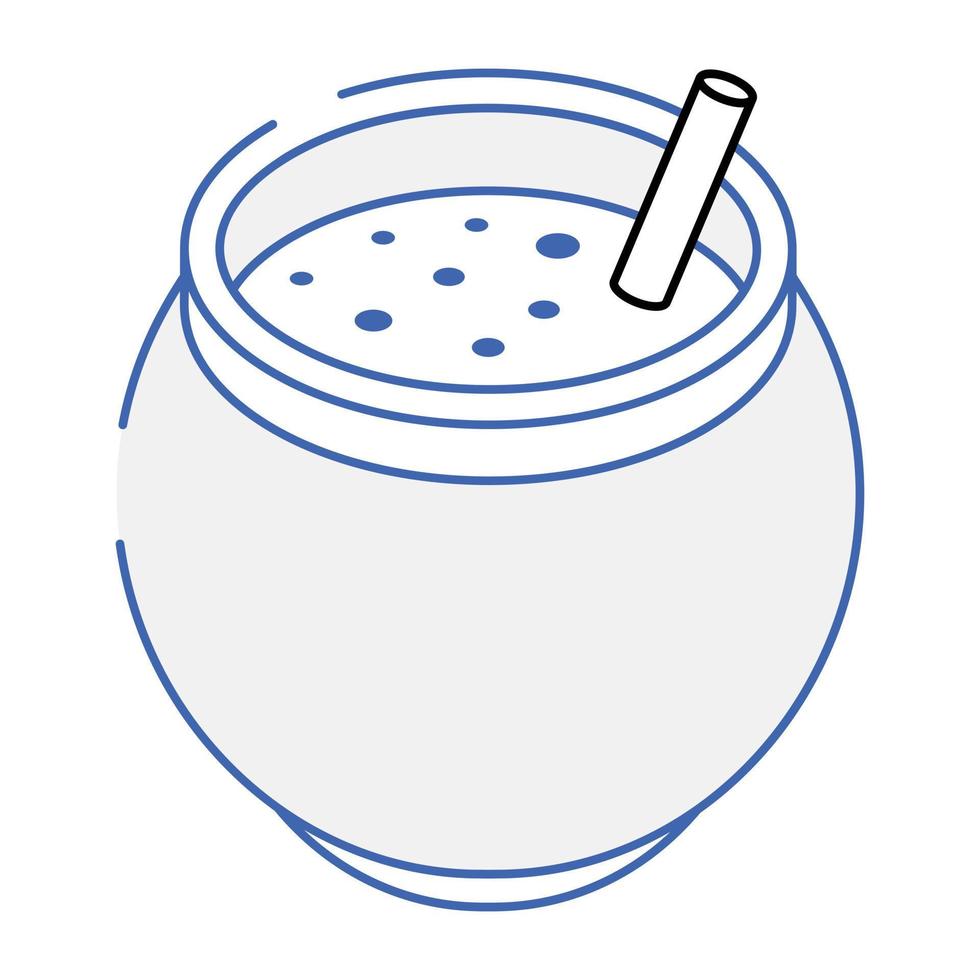 A customizable isometric icon of cauldron vector