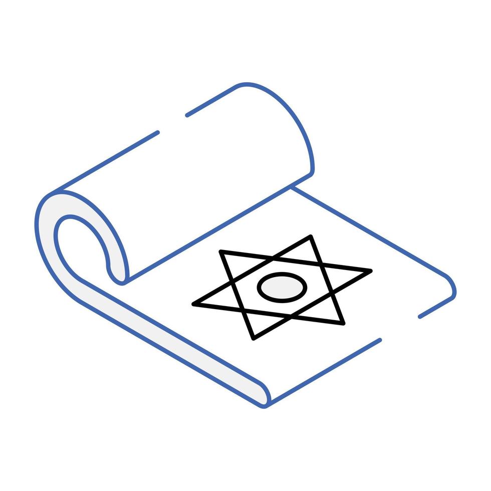 Check this isometric icon of spell paper vector