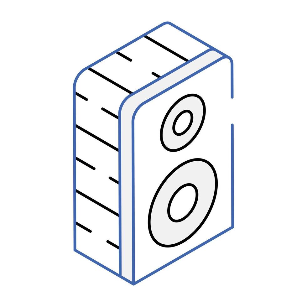 ponga sus manos en el icono isométrico del altavoz vector