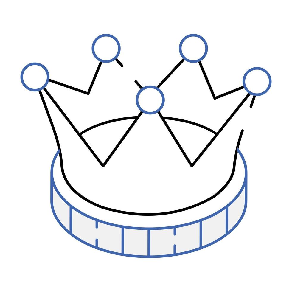 Download premium isometric icon of crown vector