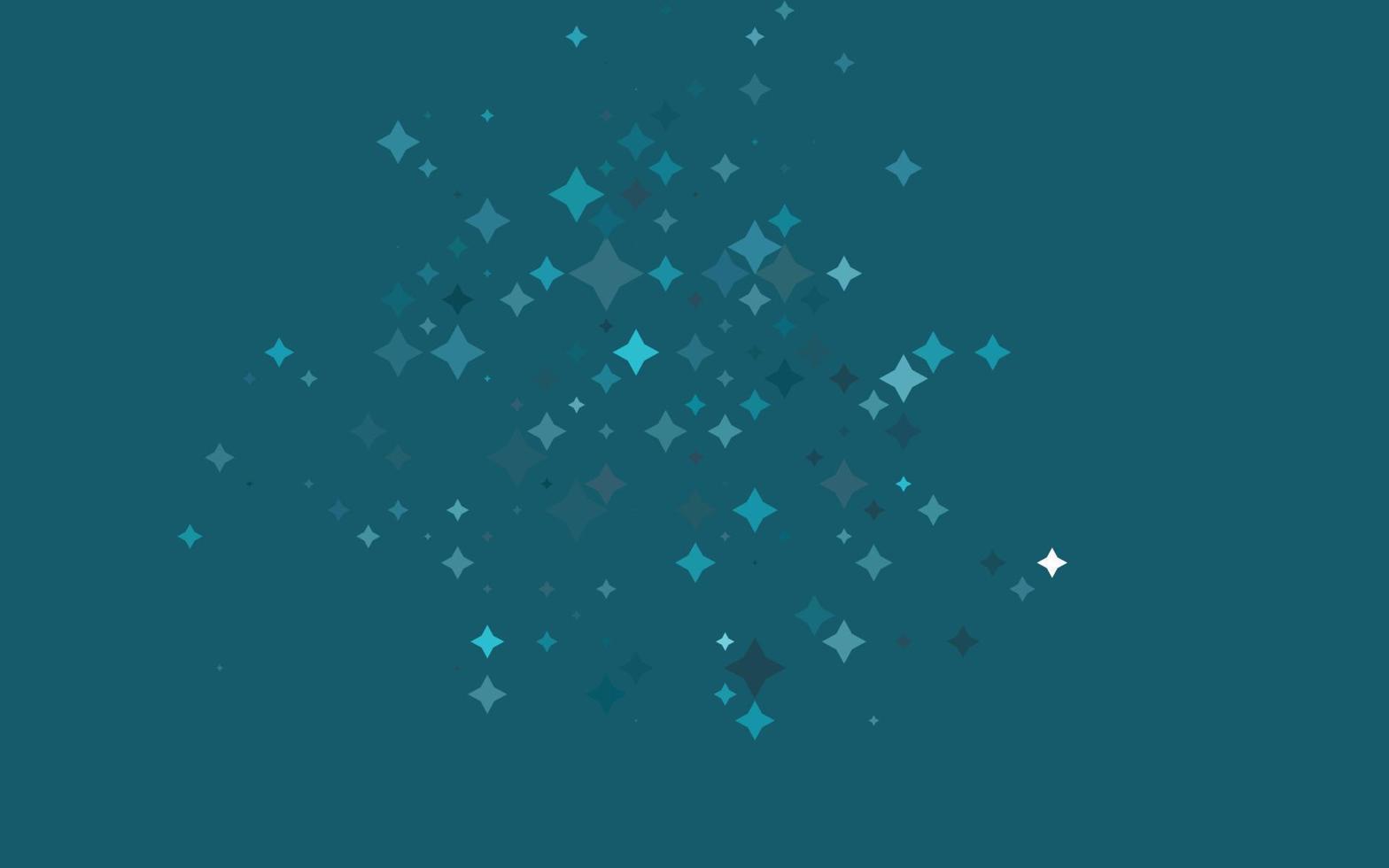 Light Blue, Green vector cover with small and big stars.