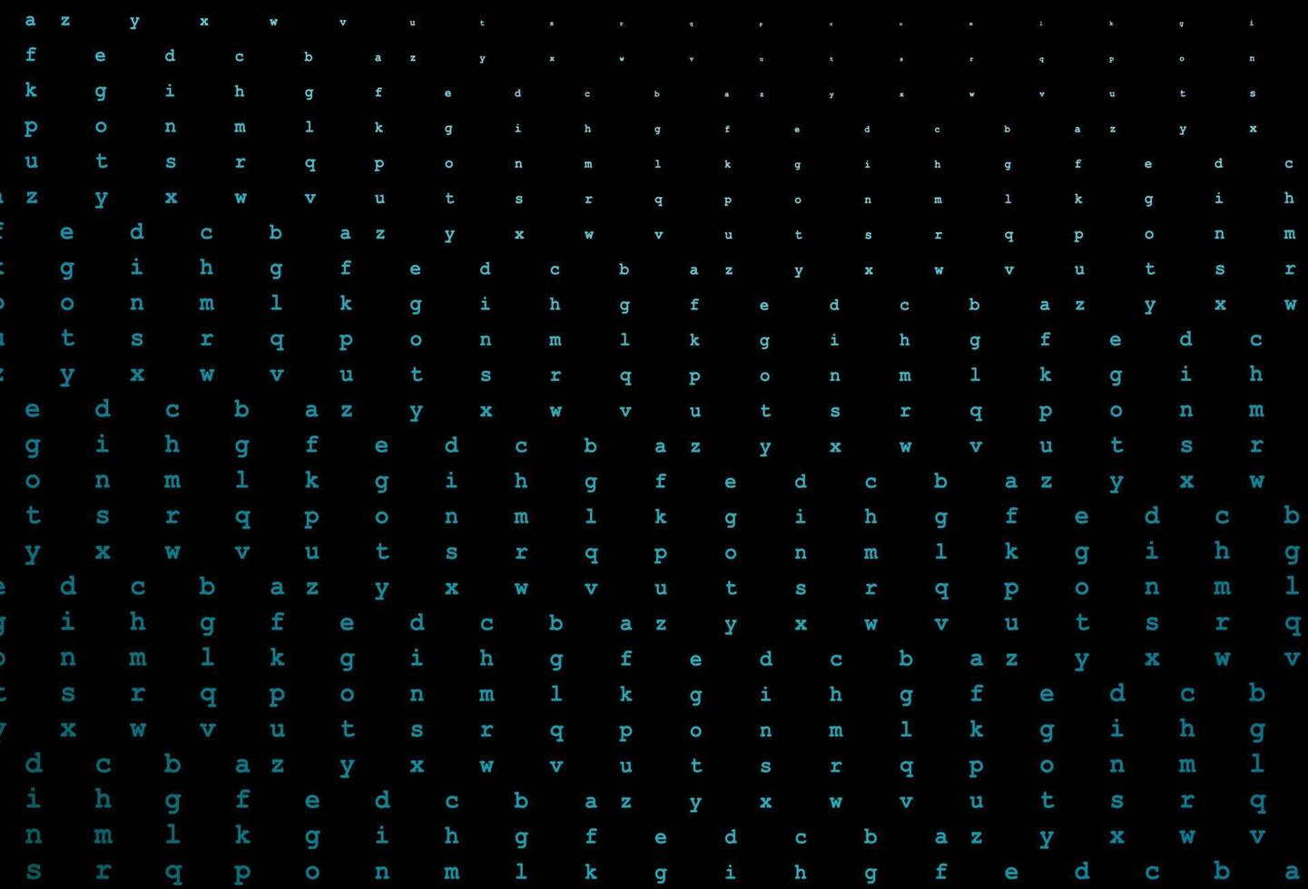 Dark blue vector pattern with ABC symbols.