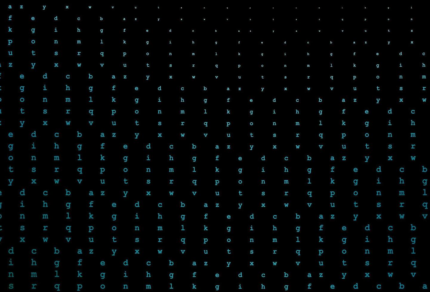 Dark blue vector pattern with ABC symbols.