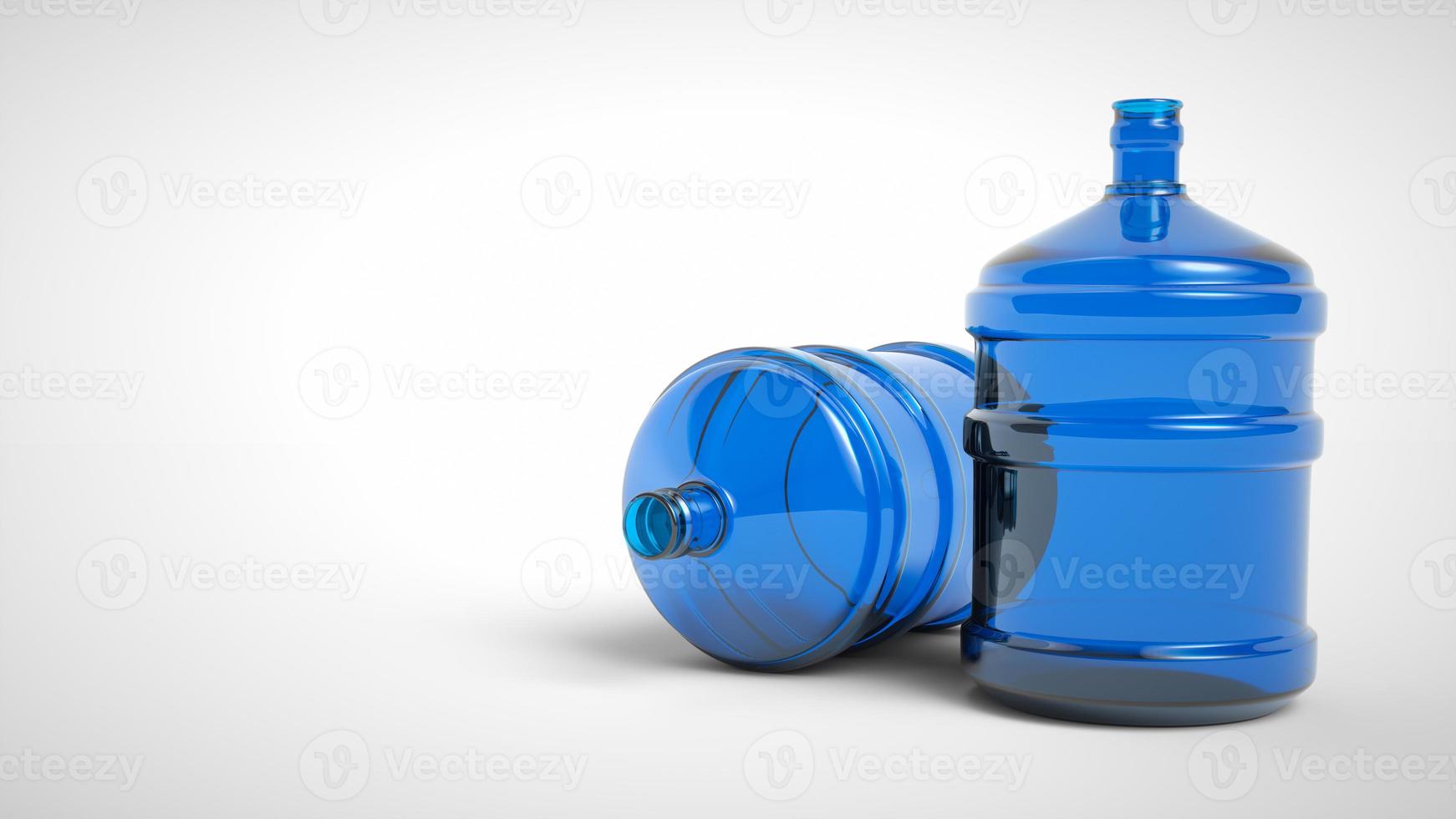 Big plastic bottle potable water isolated on a white background. 3D Rendering. photo