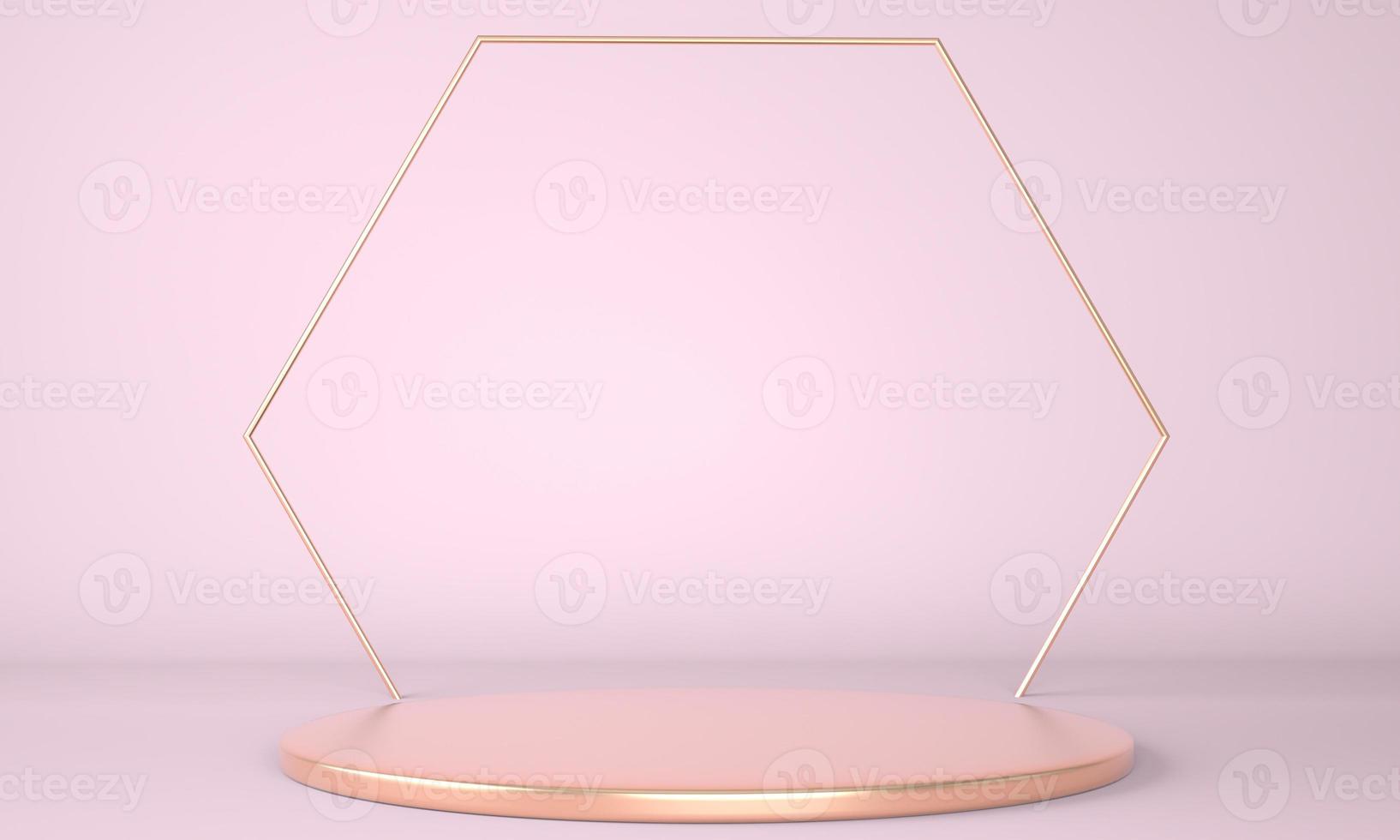 3d abstract background, mock up scene geometry shape podium for product display, 3d illustration. photo