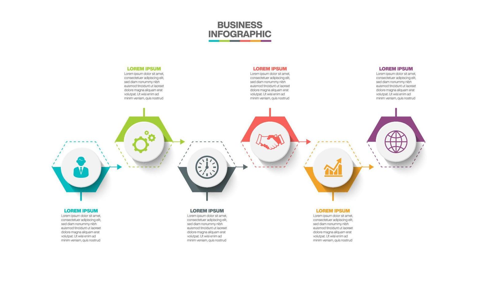 Presentation business infographic template vector