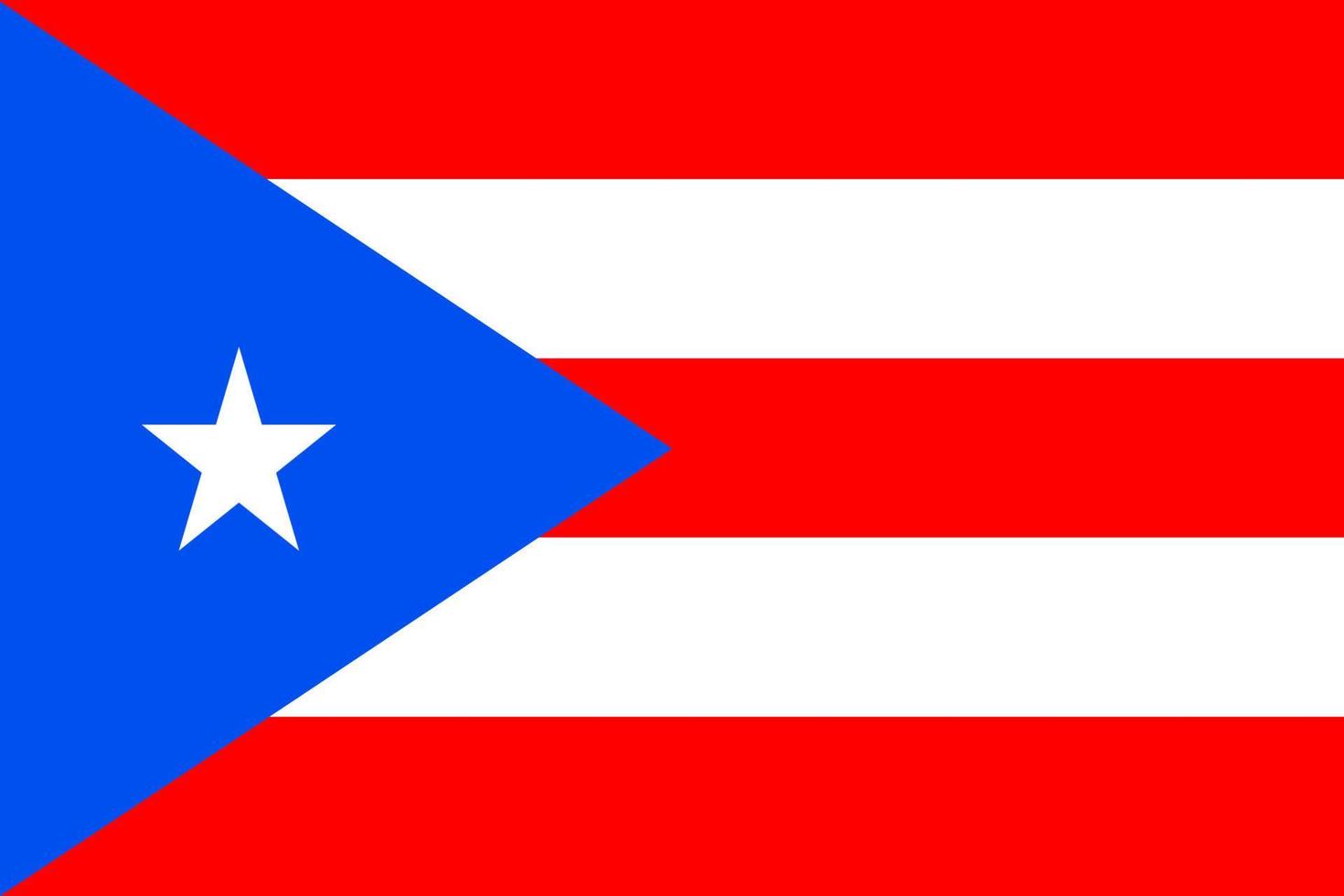 ilustración de la bandera nacional de puerto rico vector