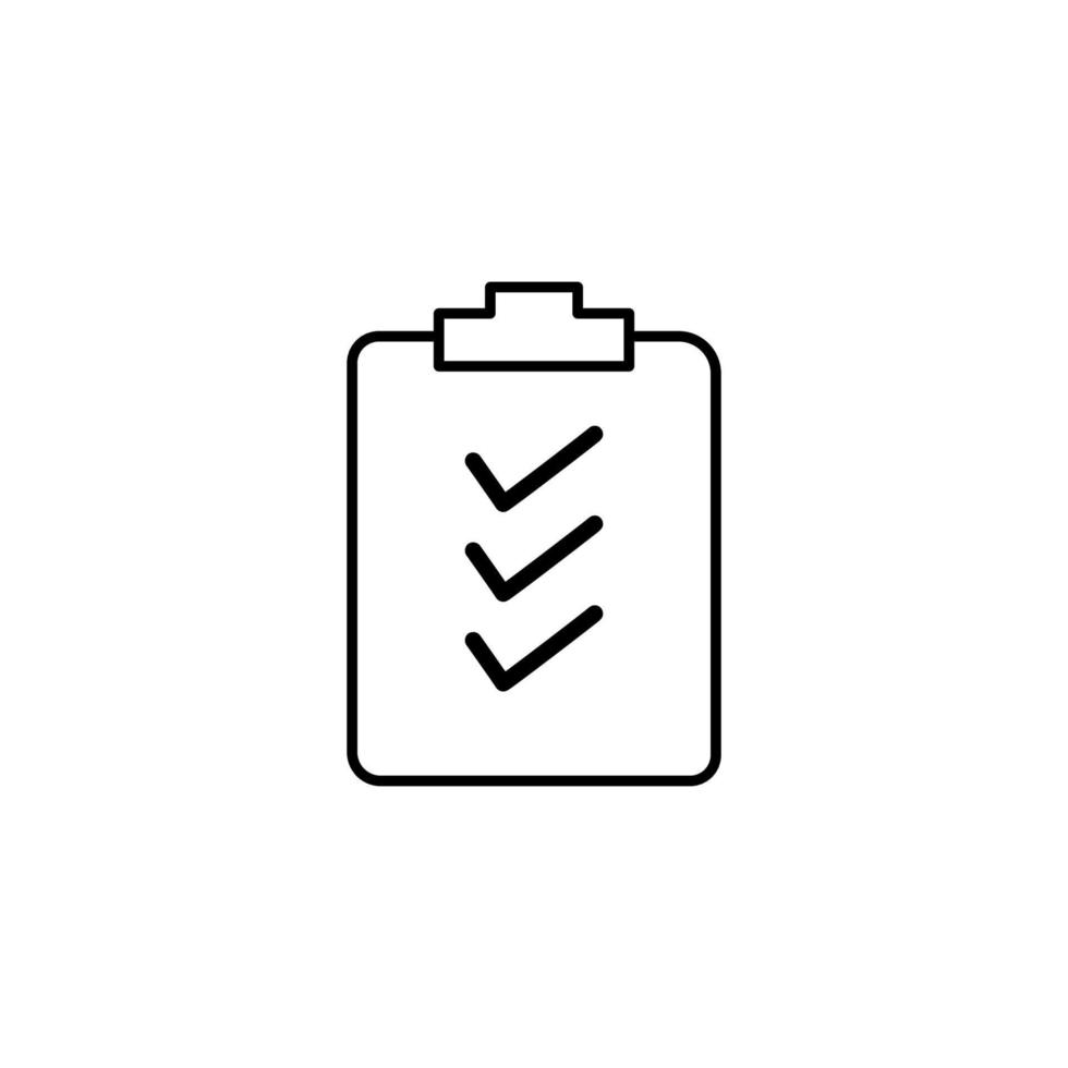 Clipboard icon on white background vector