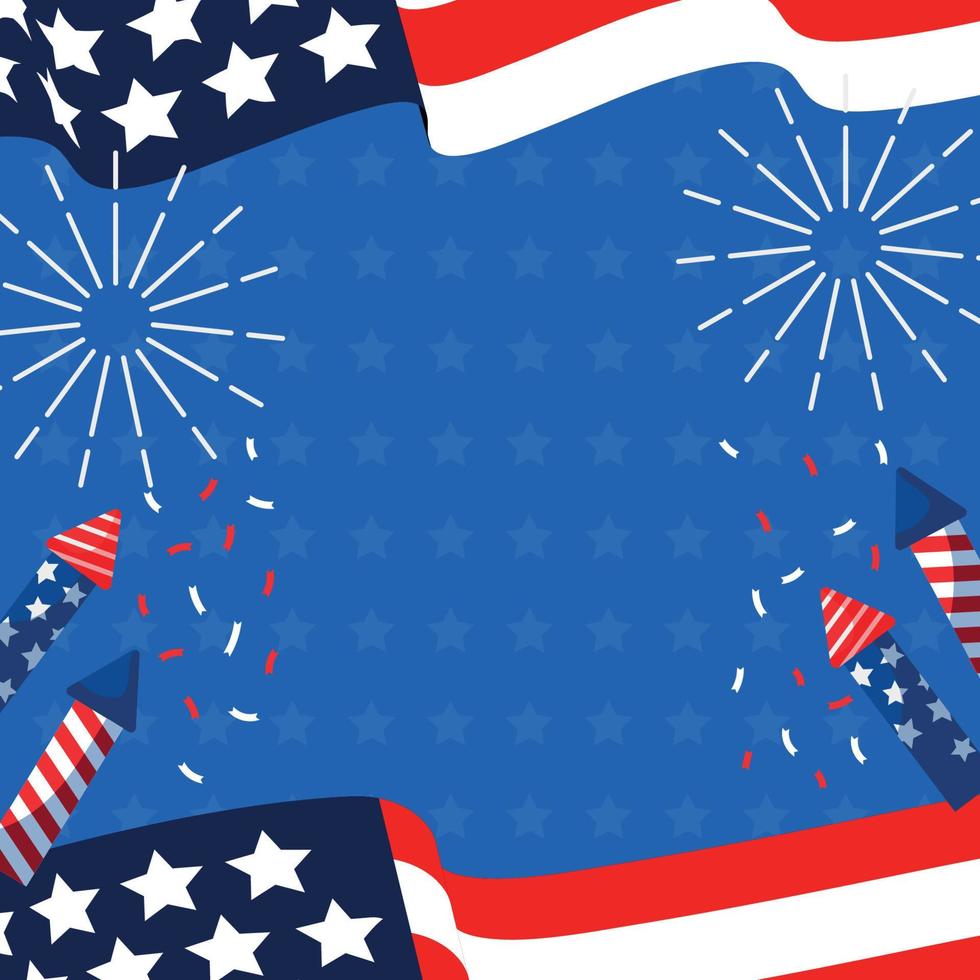 USA 4th July Festivity Background vector