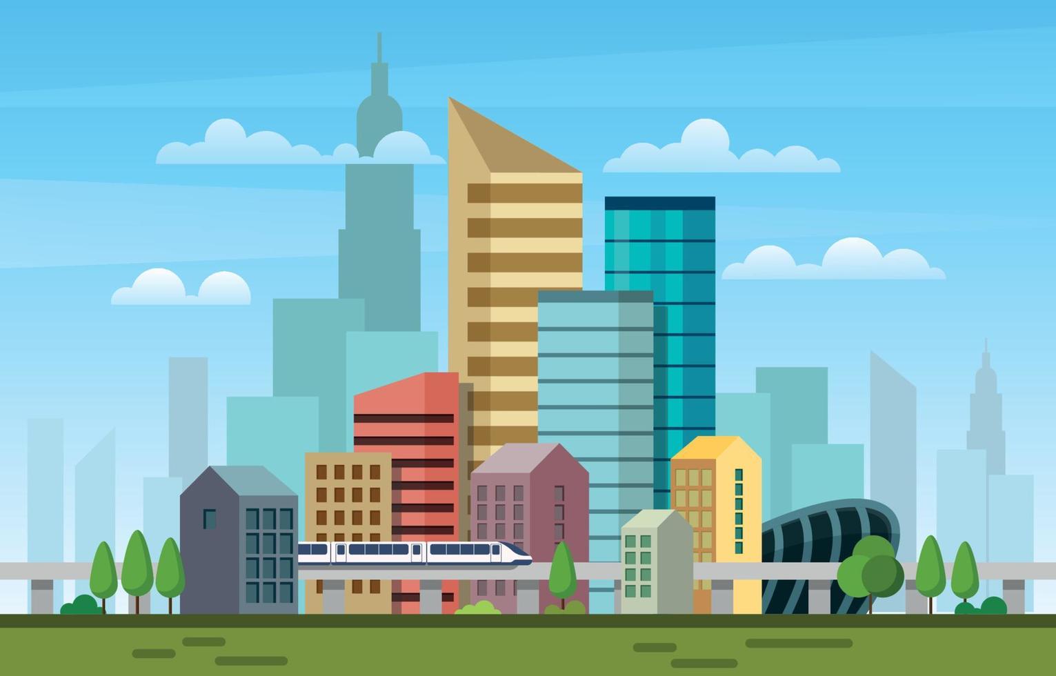 City Skyscraper Background vector