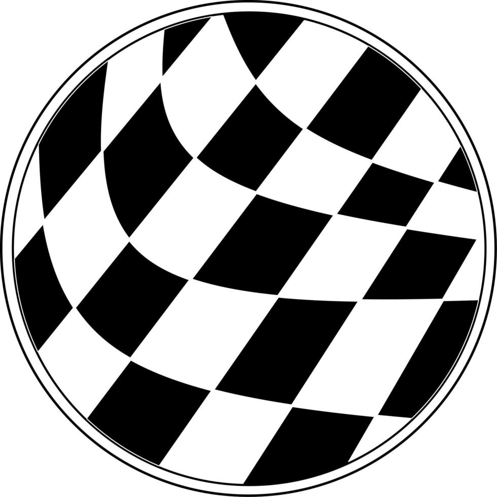 Vector abstract circle chess motif or racing flag