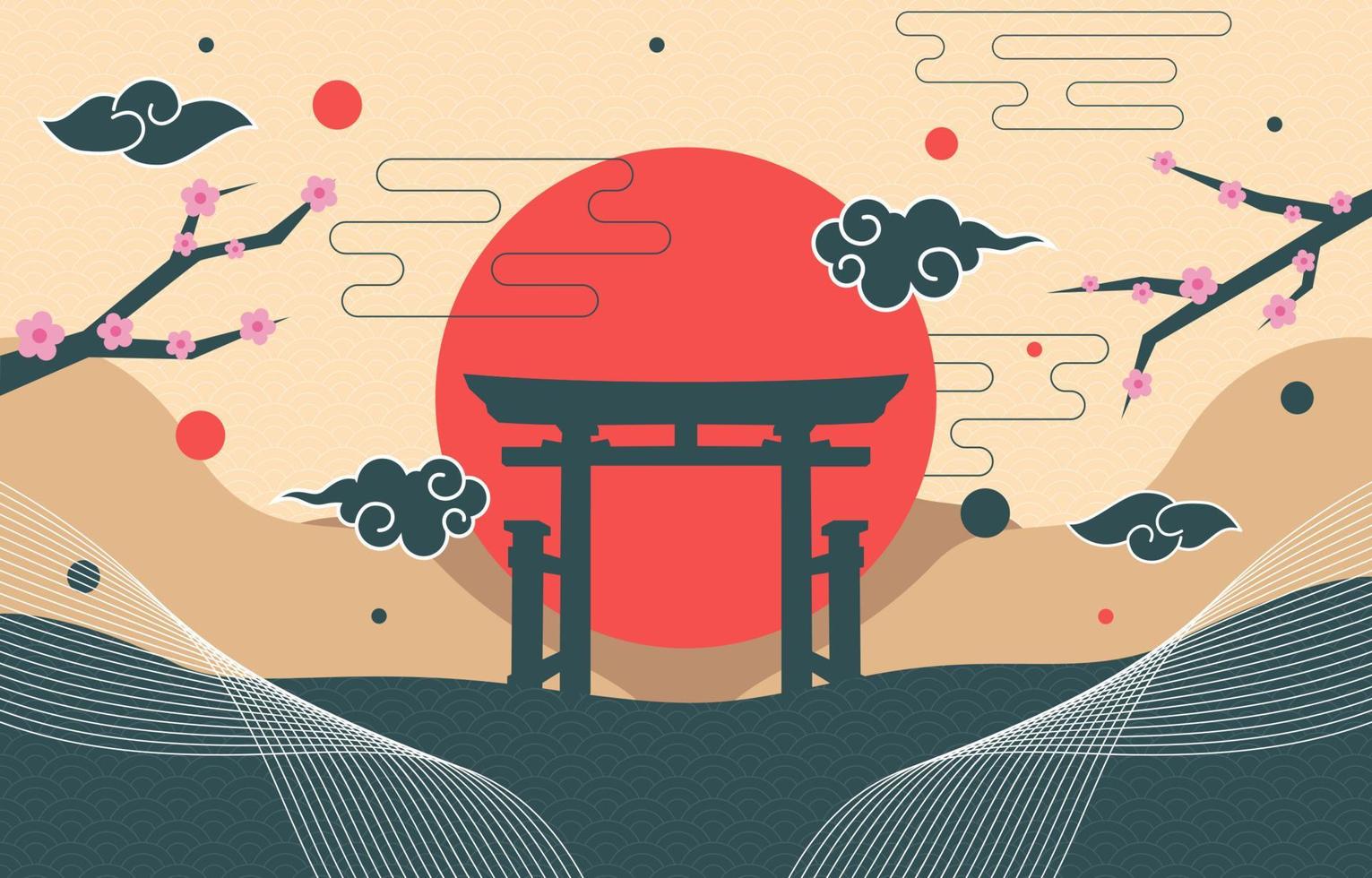 Japanese Style Background vector