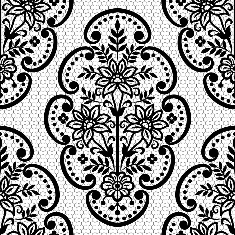 Lace seamless pattern vector