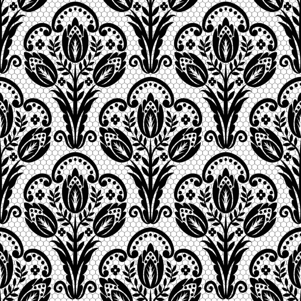 Lace seamless pattern vector