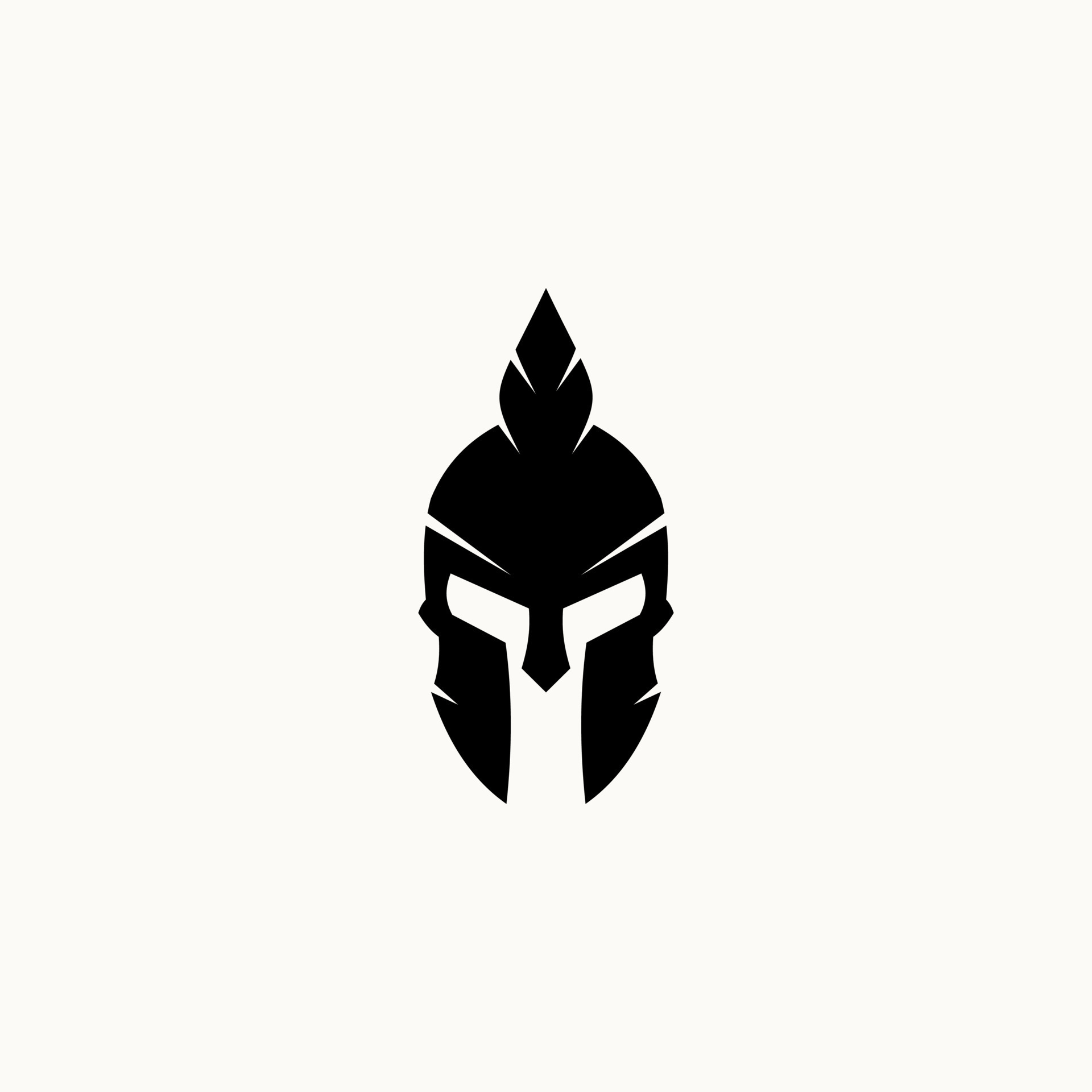 Spartan Warrior Helmet - Sparta Mask logo design, suitable for your