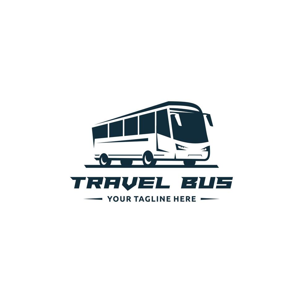 Travel Bus Logo Template with white Background. Suitable for your design need, logo, illustration, animation, etc. vector