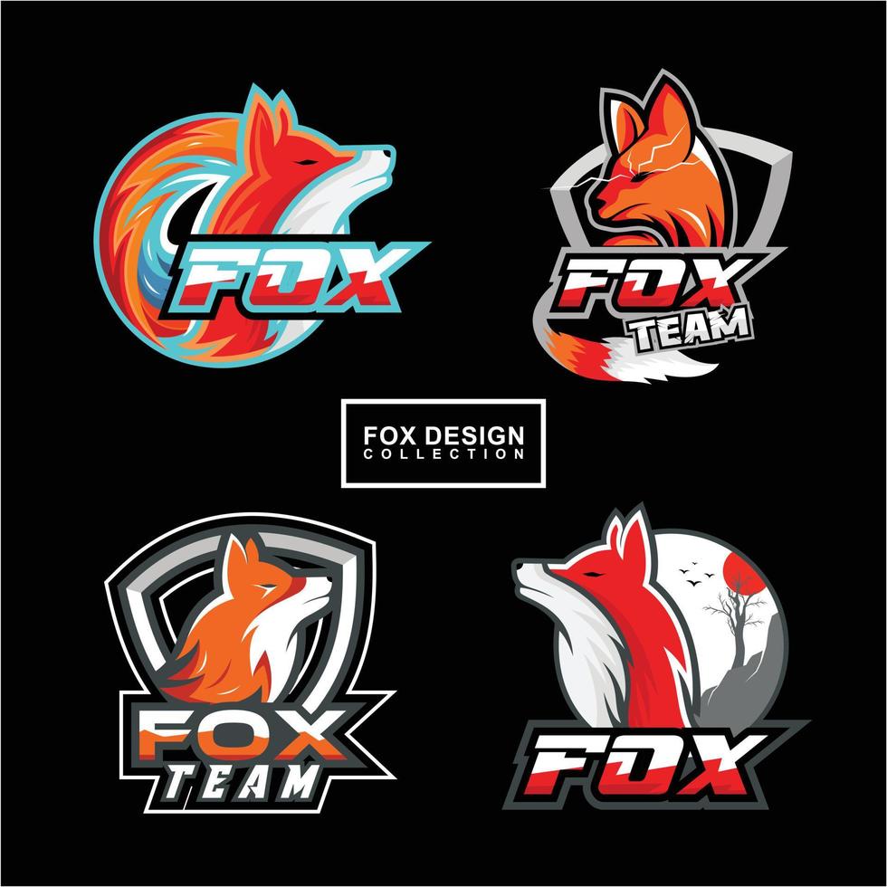 Fox logo design vector collection