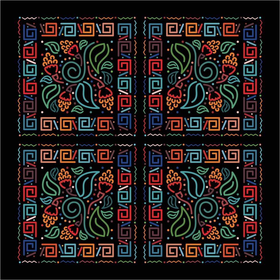 Ethnic pattern design vector