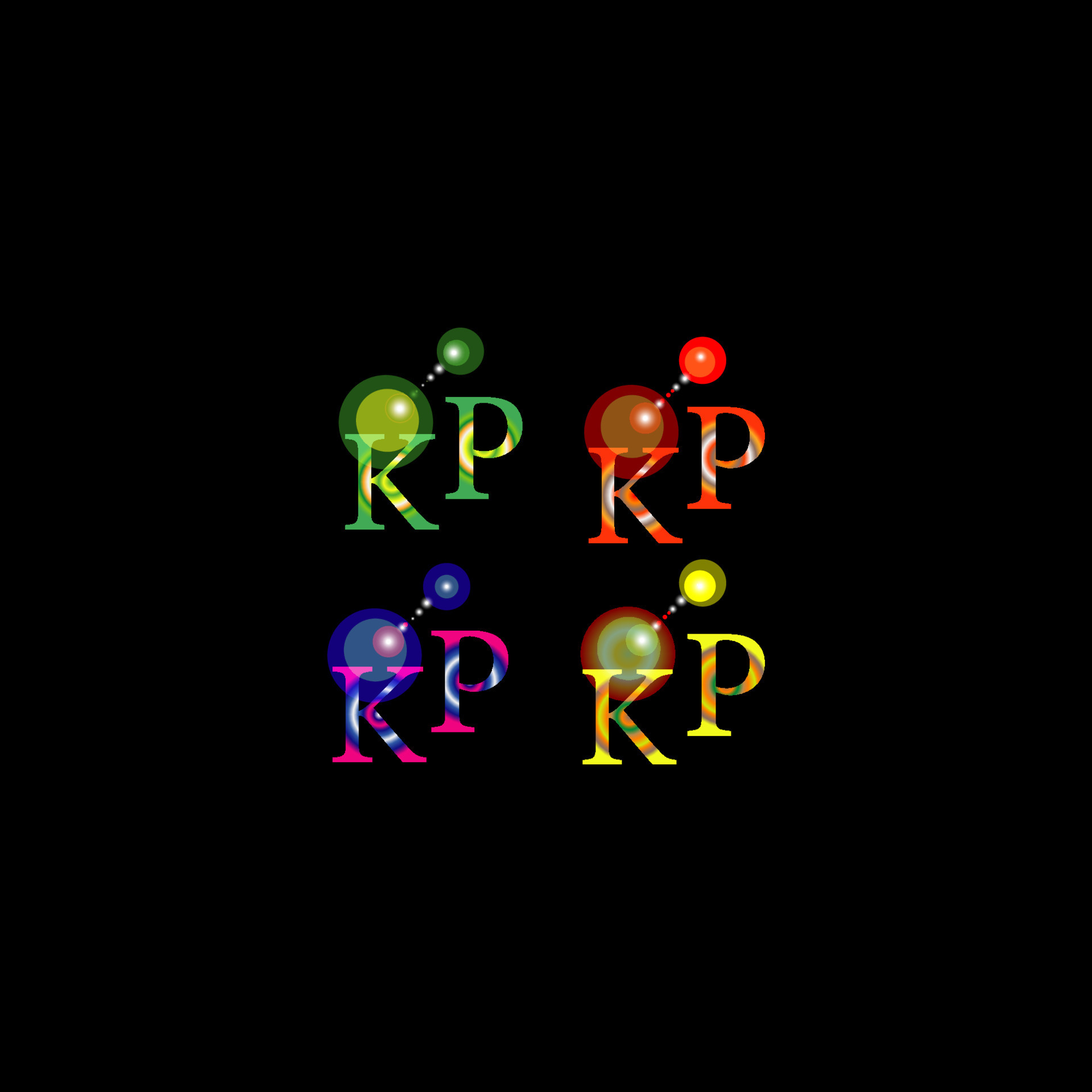 CREATIVE KP MULTI COLOUR LOGO,KP LOGO MONOGRAM FOR COMPANY. 7501465