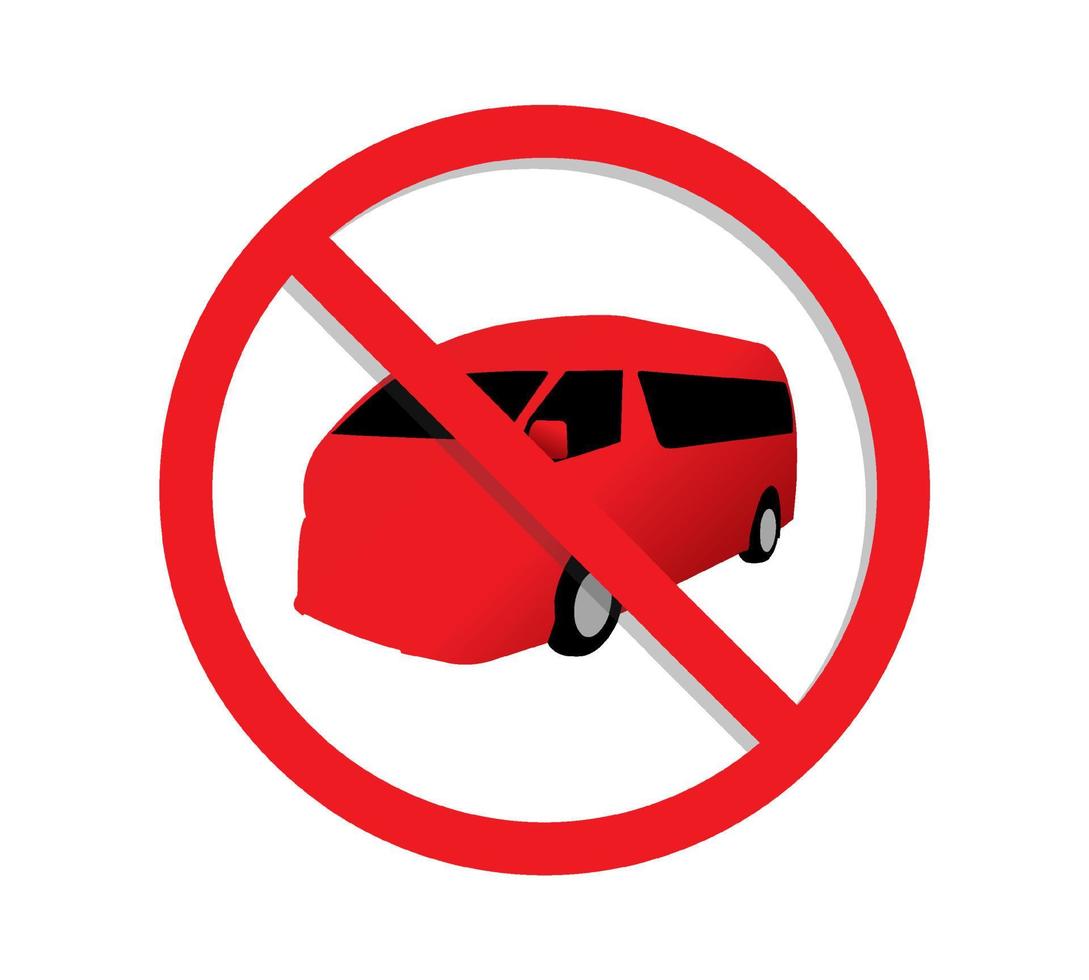 señal de círculo prohibido para ningún coche. ninguna señal de estacionamiento. ilustración vectorial vector