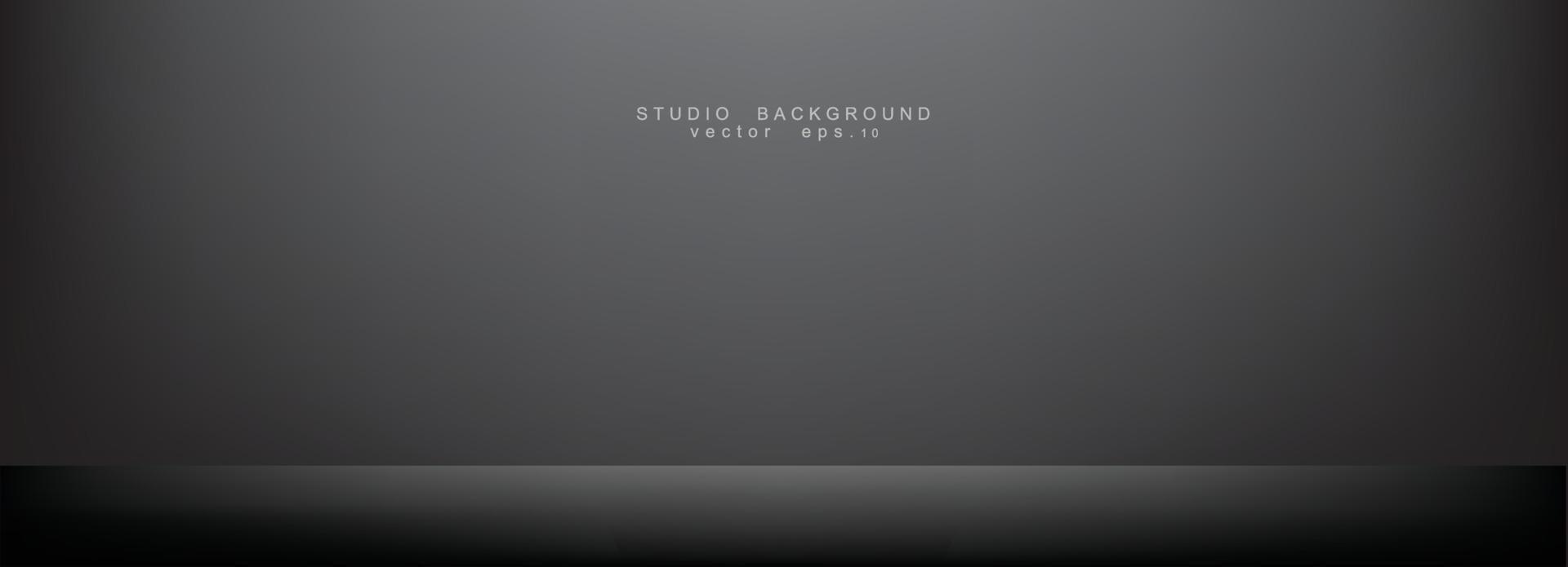 Empty black Studio room Backdrop. Light interior with copyspace for your creative project . Vector illustration EPS 10