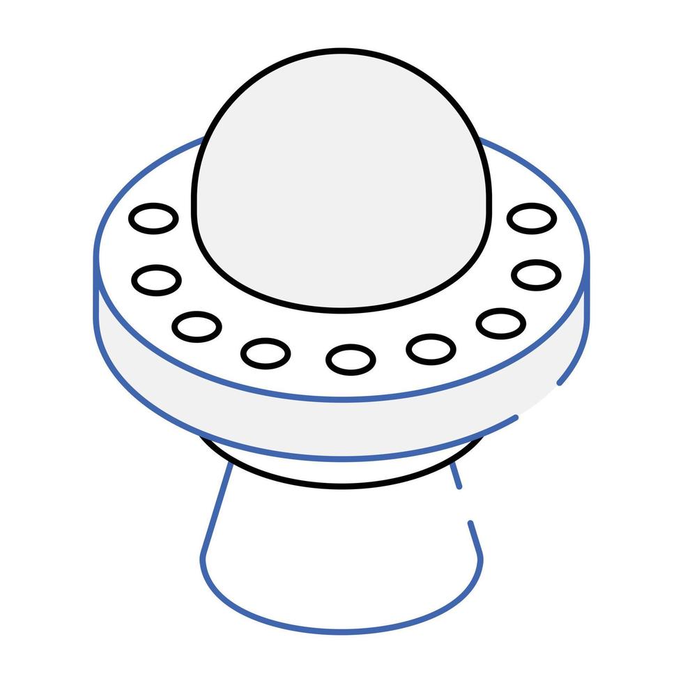 A handy isometric icon of UFO vector