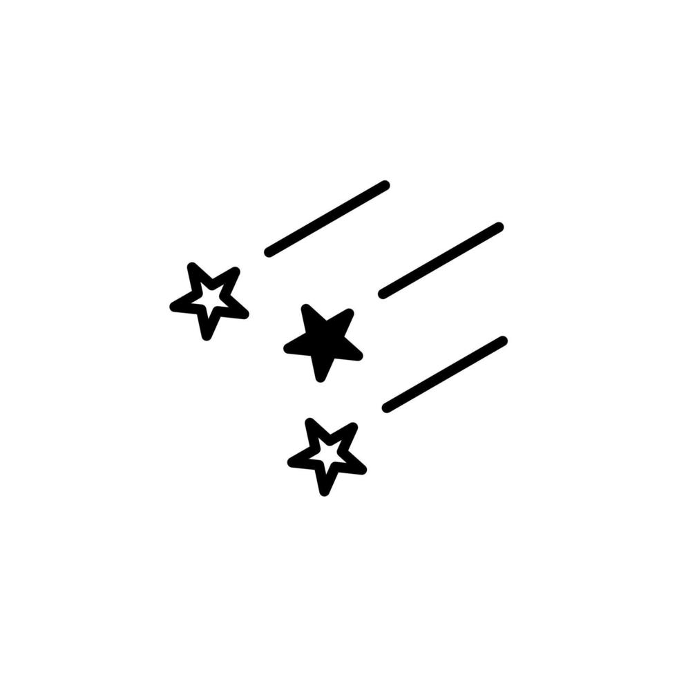 Stars, Night Solid Line Icon Vector Illustration Logo Template. Suitable For Many Purposes.