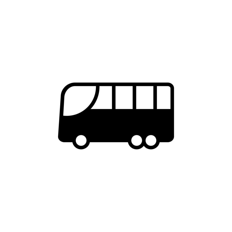 autobús, autobus, público, transporte línea sólida icono vector ilustración logotipo plantilla. adecuado para muchos propósitos.