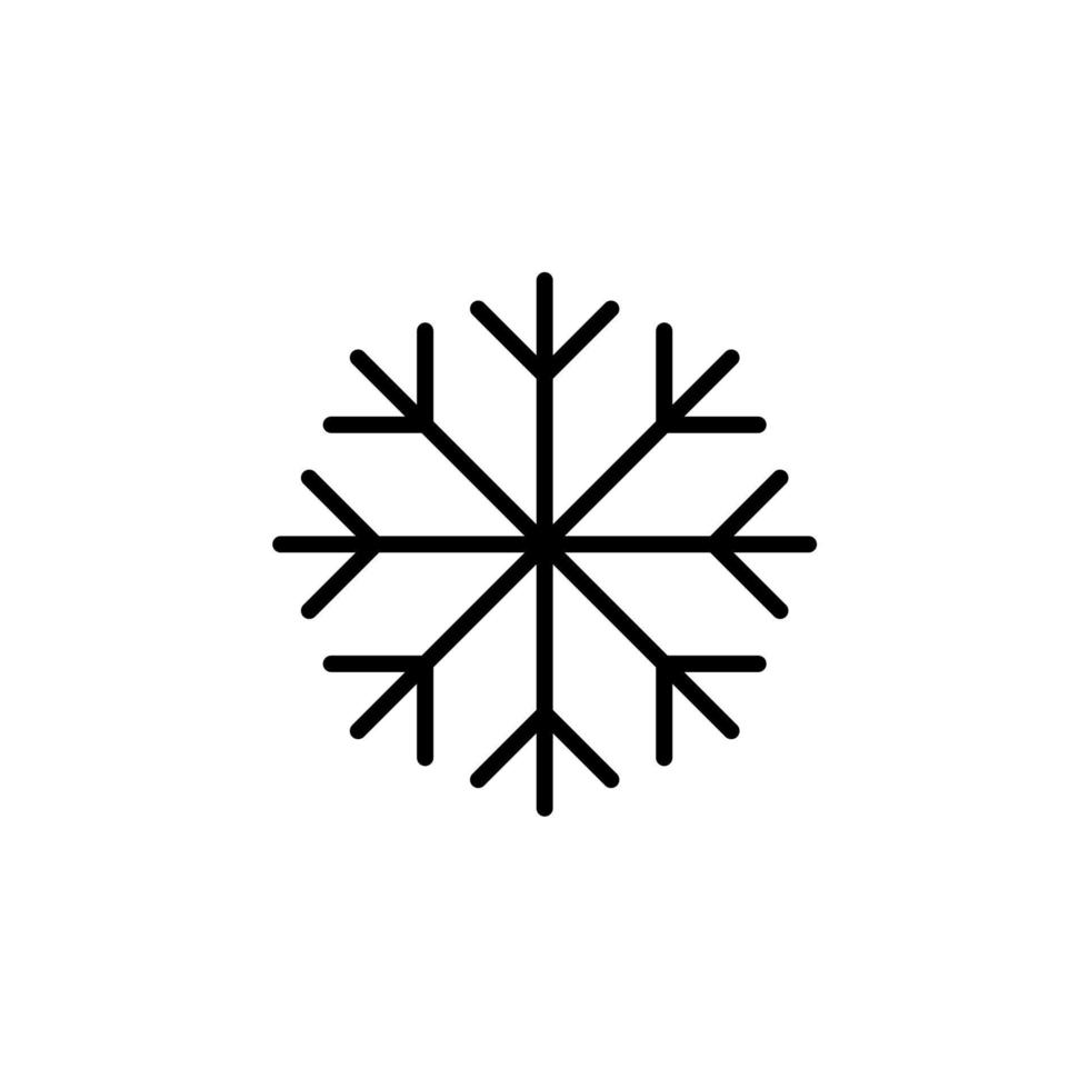 invierno, nevadas, nieve, copo de nieve línea sólida icono vector ilustración logotipo plantilla. adecuado para muchos propósitos.