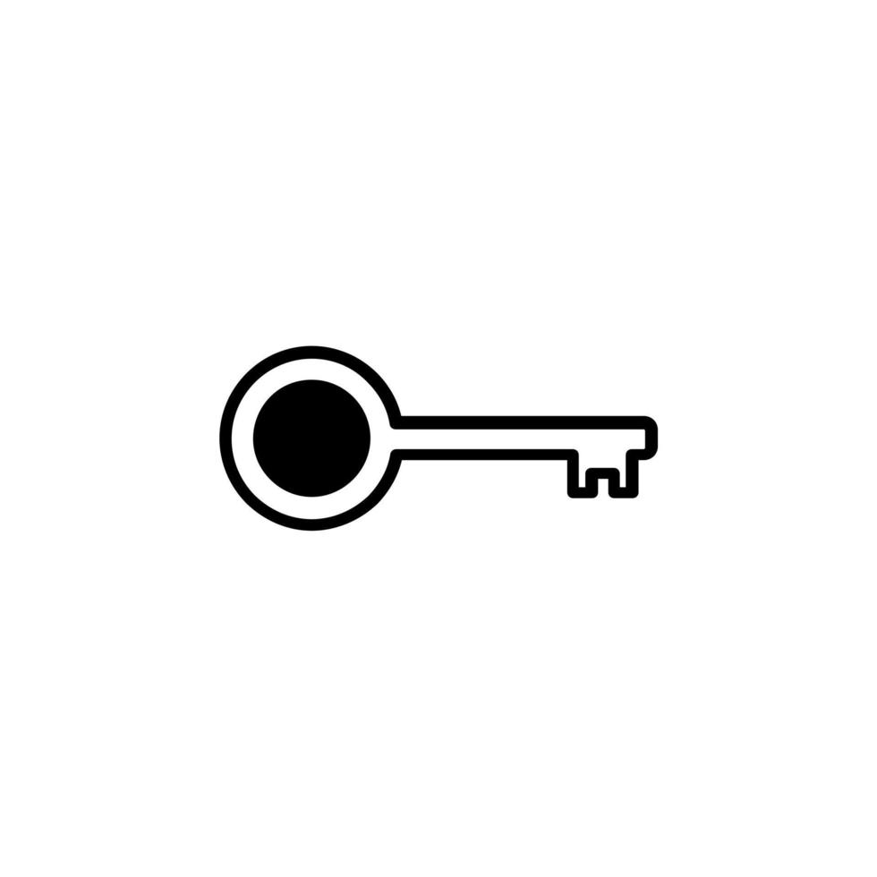 Key Solid Line Icon Vector Illustration Logo Template. Suitable For Many Purposes.