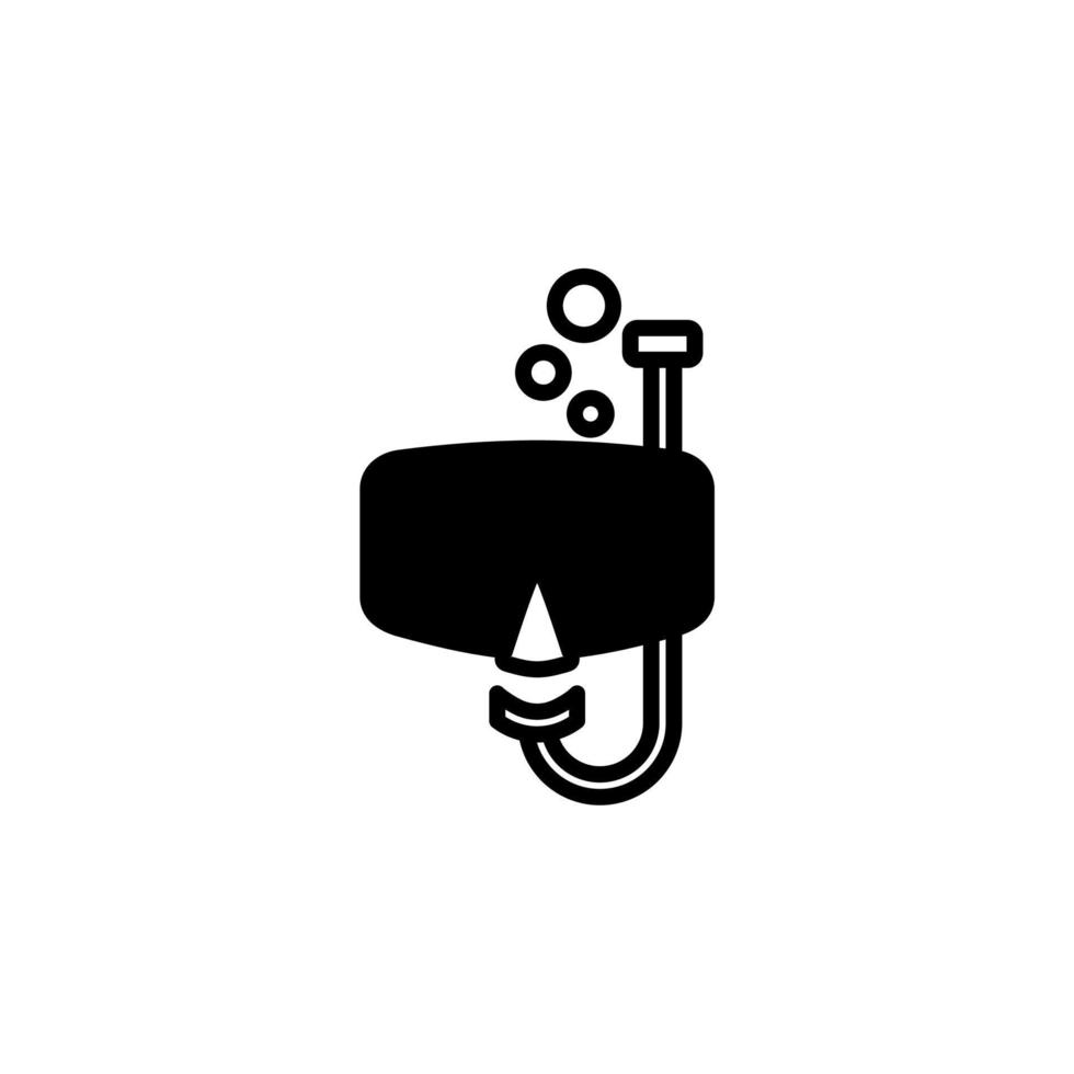 máscara de buceo, esnórquel, traje de baño, esnórquel, plantilla de logotipo de ilustración de vector de icono de línea sólida de buceo. adecuado para muchos propósitos.