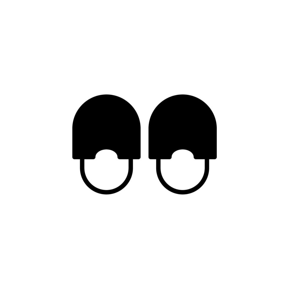 Sandal, Footwear, Slipper, Flip-Flop Solid Line Icon Vector Illustration Logo Template. Suitable For Many Purposes.