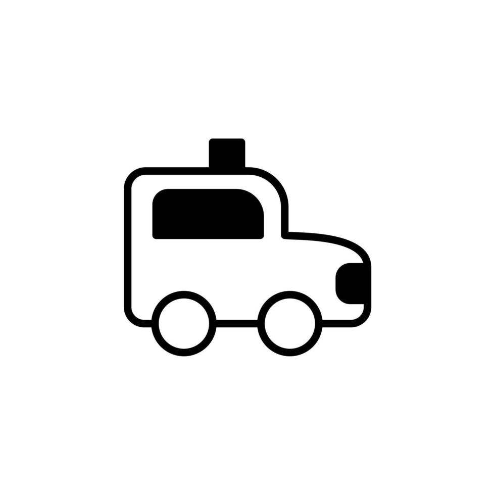 Cab, Taxi, Travel, Transportation Solid Line Icon Vector Illustration Logo Template. Suitable For Many Purposes.