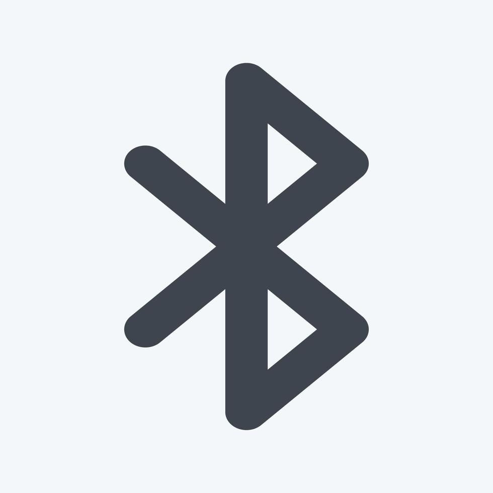 Icon Bluetooth. suitable for Mobile Apps symbol. glyph style. simple design editable. design template vector. simple symbol illustration vector