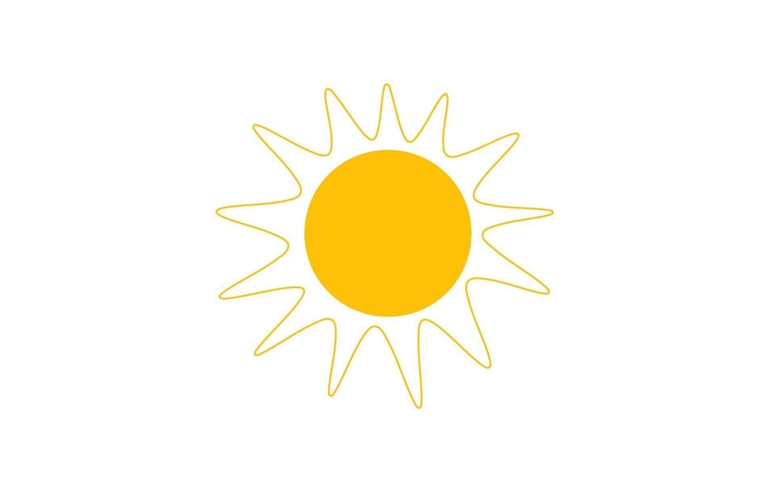 símbolo de vector o icono de sol