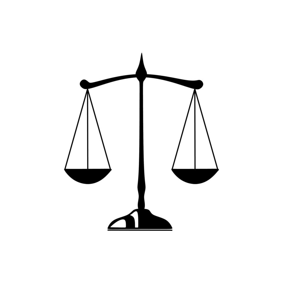 black and white scale illustration vector