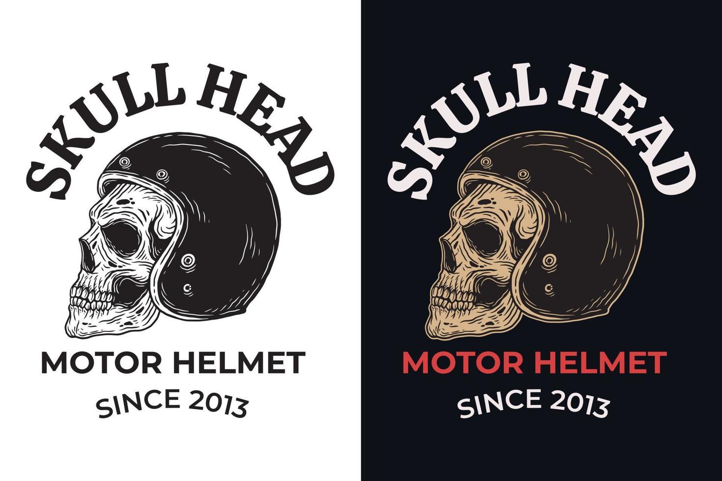 Set Skull Rider Helmet Dark illustration Skull Bones Head Hand drawn Hatching Outline Symbol Tattoo Merchandise T-shirt Merch vintage vector