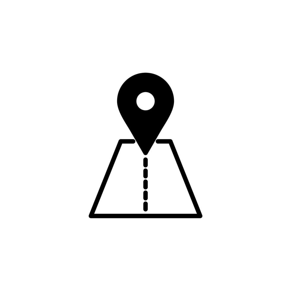 GPS, Map, Navigation, Direction Solid Line Icon Vector Illustration Logo Template. Suitable For Many Purposes.
