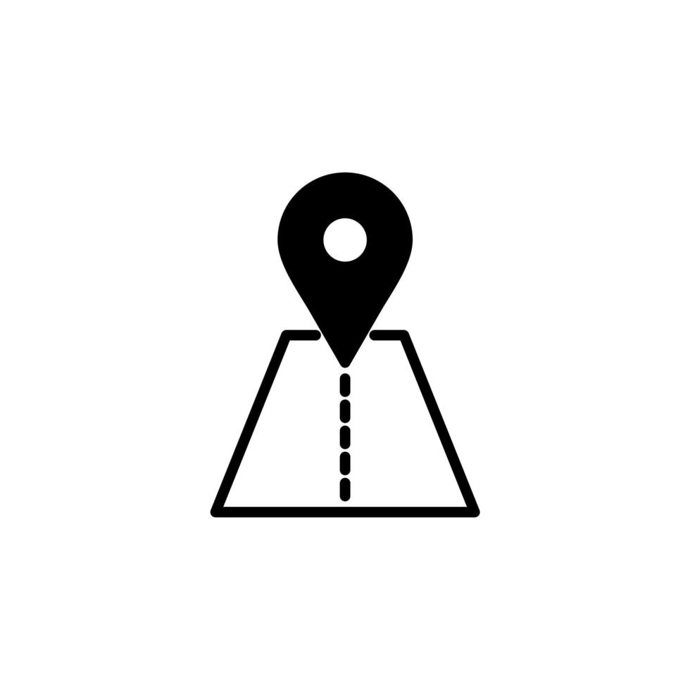 GPS, Map, Navigation, Direction Solid Line Icon Vector Illustration Logo Template. Suitable For Many Purposes.